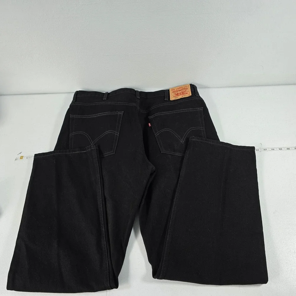 Levis 550 Relaxed Fit Jeans Mens‎ 40x32 Black Denim Tapered Leg Pants 13790
